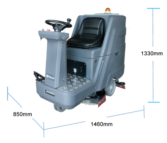 D8PRO Ultra Ride On Floor Scrubber Dryer voor het werken in grote industriële gebieden. 1