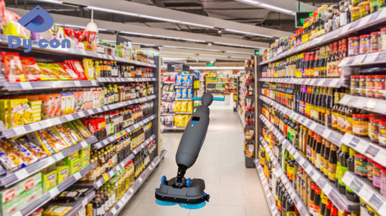 Small Supermarket Floor Scrubber - Quiet 65dB Cleaning For Tight Spaces